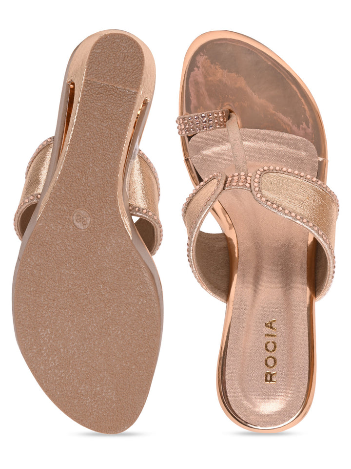 Rocia By Regal Rose Gold Women Fancy Platforms