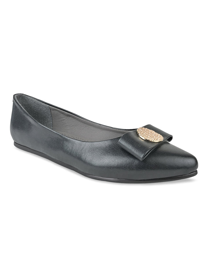 Rocia By Regal Black Women Ballerinas
