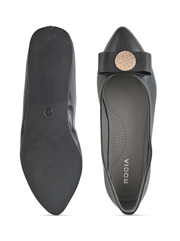 Rocia By Regal Black Women Ballerinas