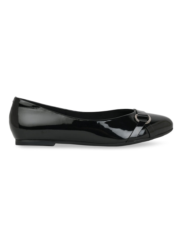 Rocia By Regal Black Women Patent Ballerinas