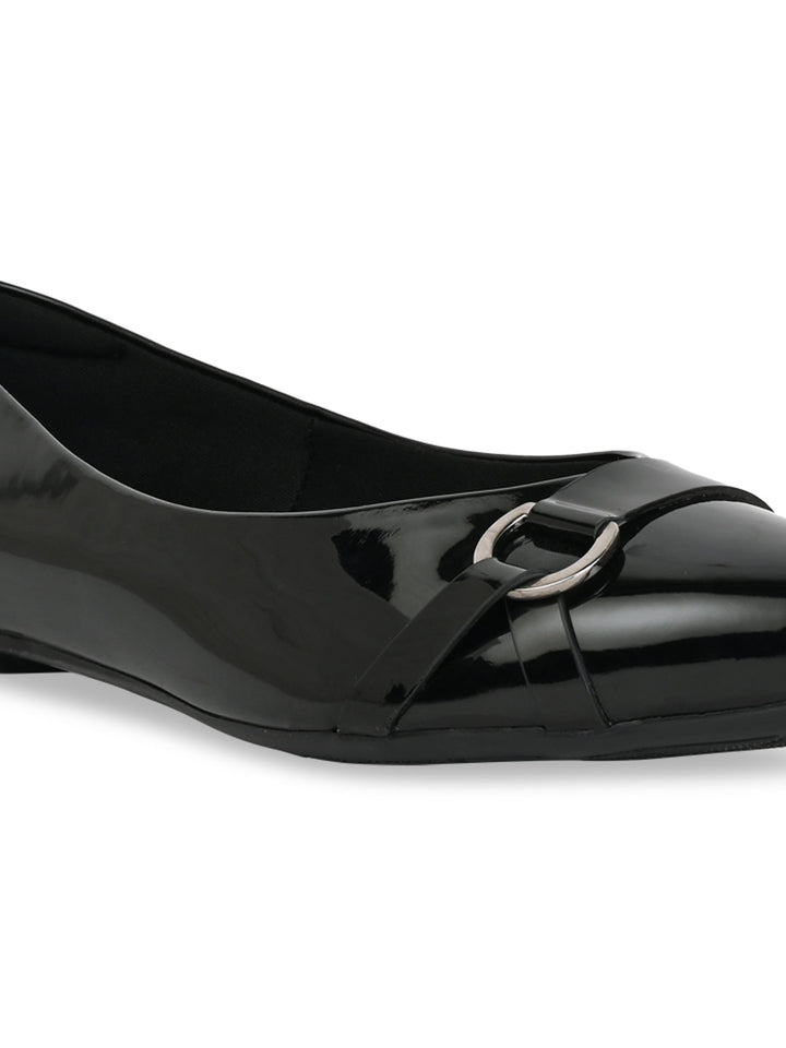 Rocia By Regal Black Women Patent Ballerinas