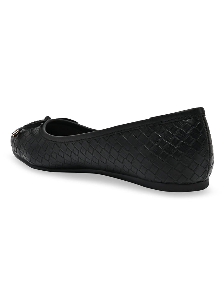 Rocia By Regal Black Women Woven Ballerinas
