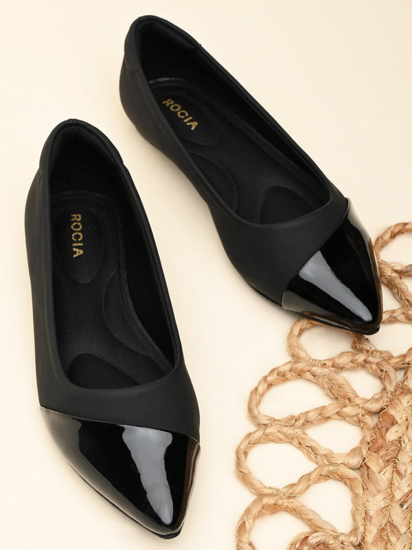 Rocia By Regal Black Women Ballerinas