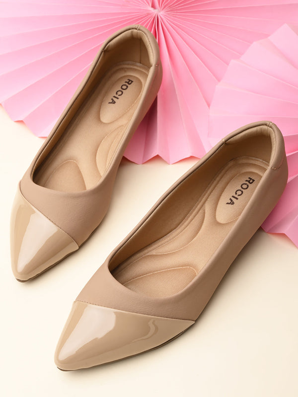 Rocia By Regal Taupe Women Ballerinas