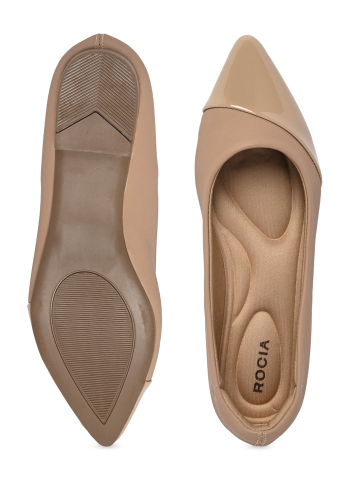 Rocia By Regal Taupe Women Ballerinas