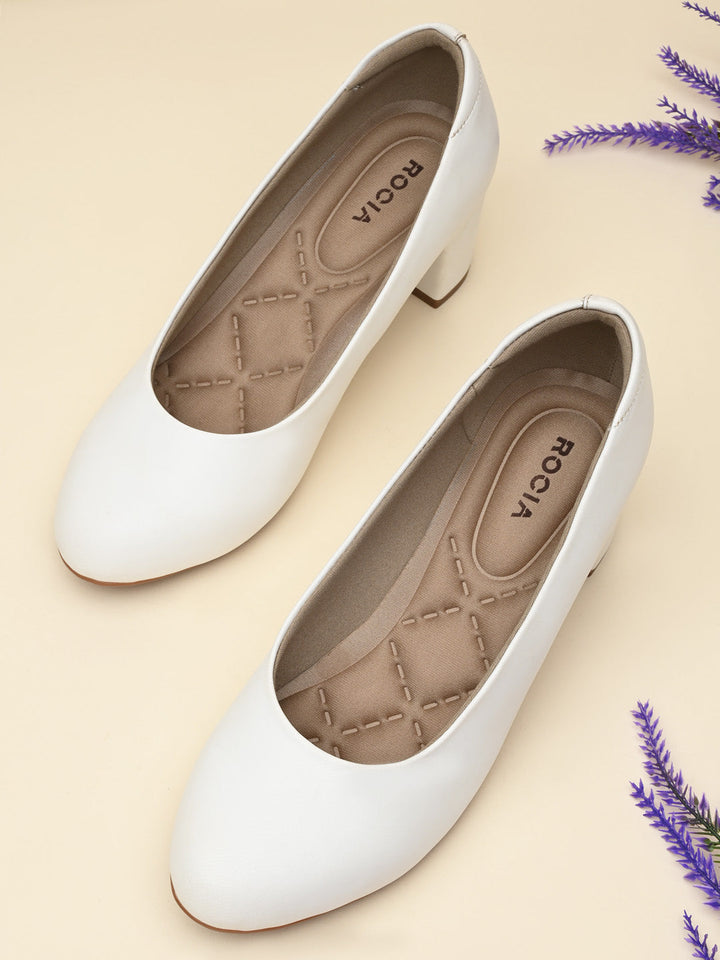 Rocia By Regal White Women Comfort Pumps