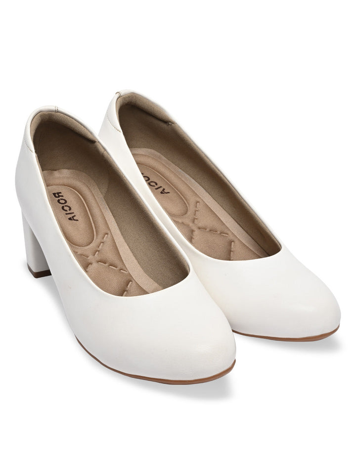 Rocia By Regal White Women Comfort Pumps