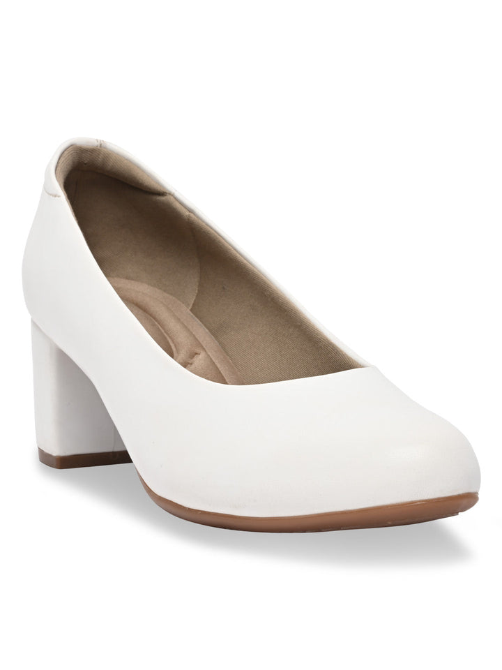 Rocia By Regal White Women Comfort Pumps