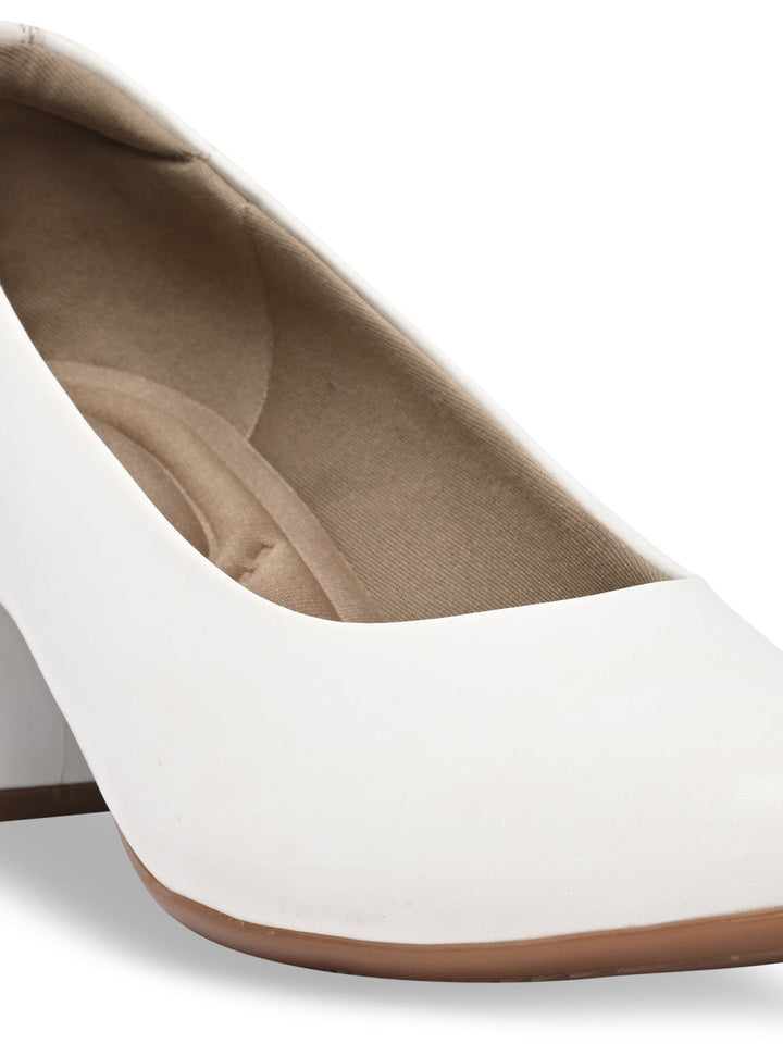 Rocia By Regal White Women Comfort Pumps