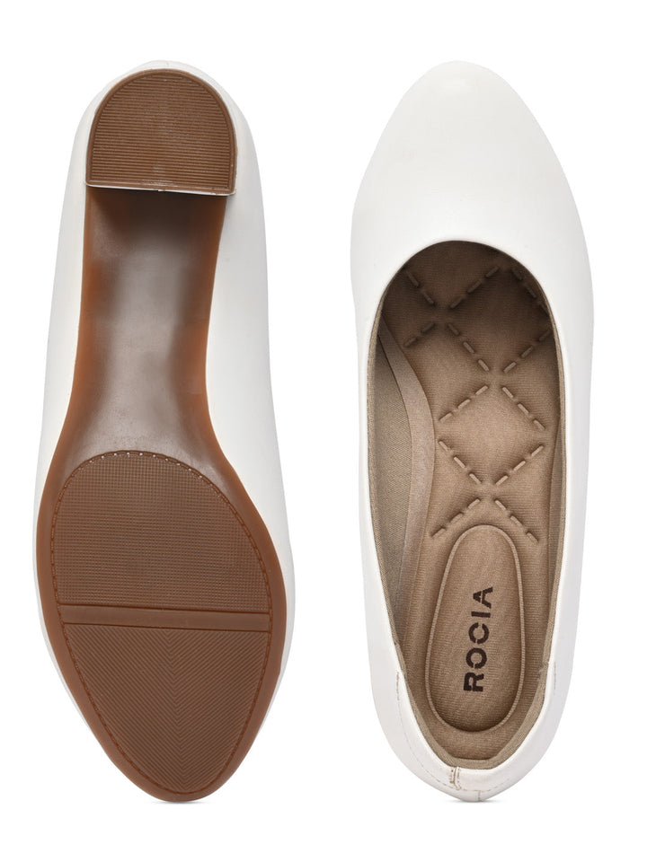 Rocia By Regal White Women Comfort Pumps