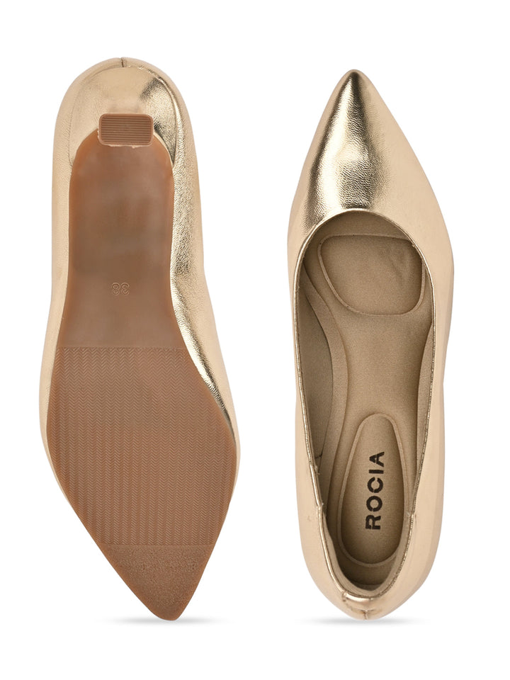 Rocia By Regal Gold Women High Heel Pumps