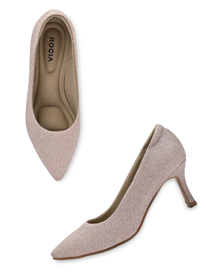 Rocia By Regal Rose Gold Women High Heel Pumps