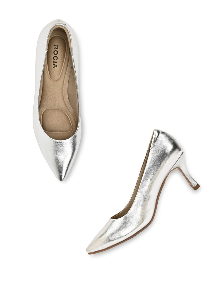 Rocia By Regal Silver Women High Heel Pumps