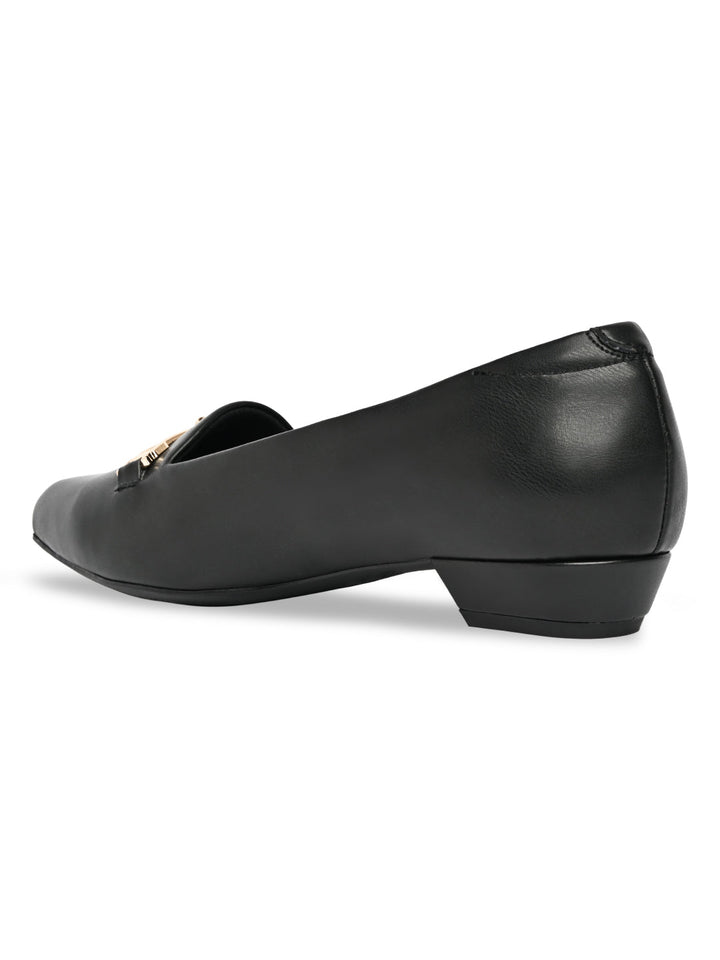 Rocia By Regal Black Women Square Toe Workwear Pumps