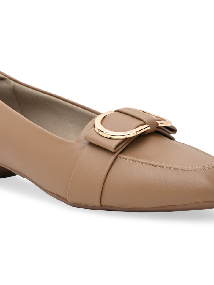 Rocia By Regal Chikoo Women Square Toe Buckled Work Wear Pumps