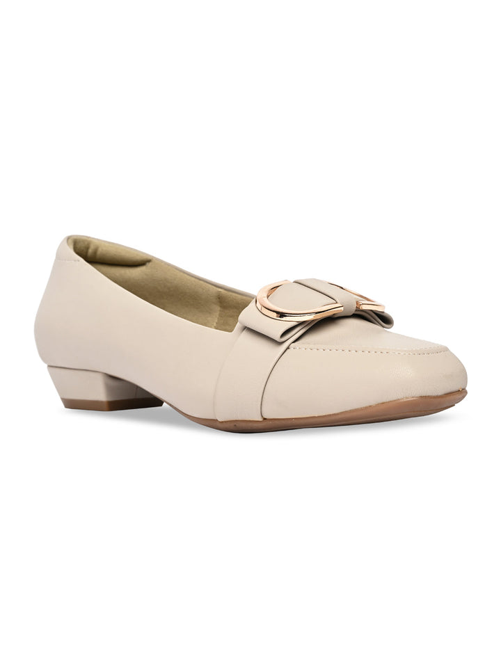 Rocia By Regal Grey Women Square Toe Buckled Work Wear Pumps