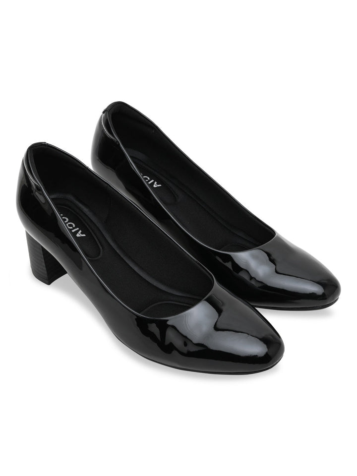 Rocia By Regal Black Women Patent Pumps
