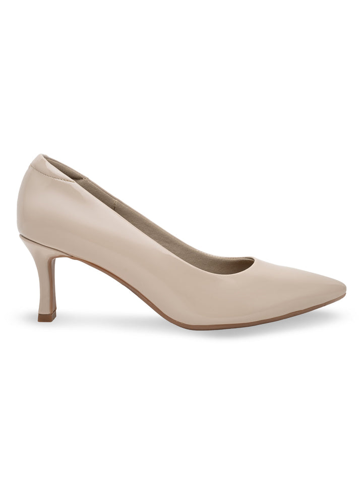 Rocia By Regal Beige Women Patent Stilettos