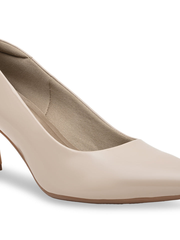 Rocia By Regal Beige Women Patent Stilettos