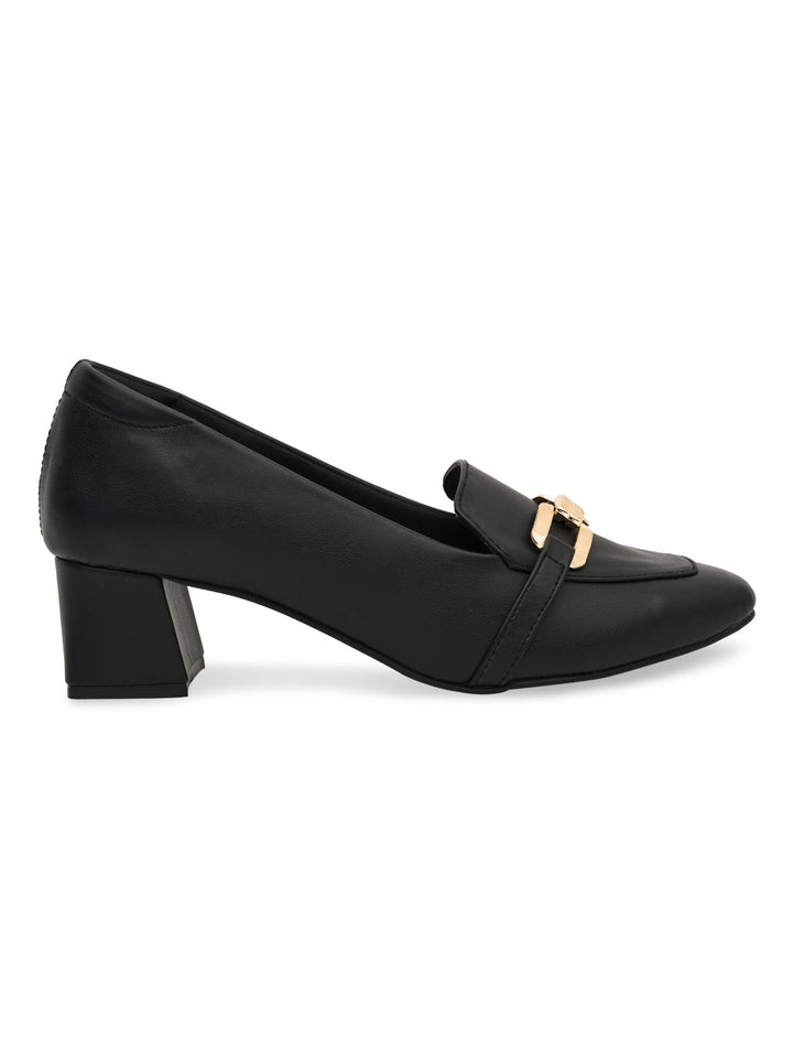 Rocia By Regal Black Women Buckled Work Pumps