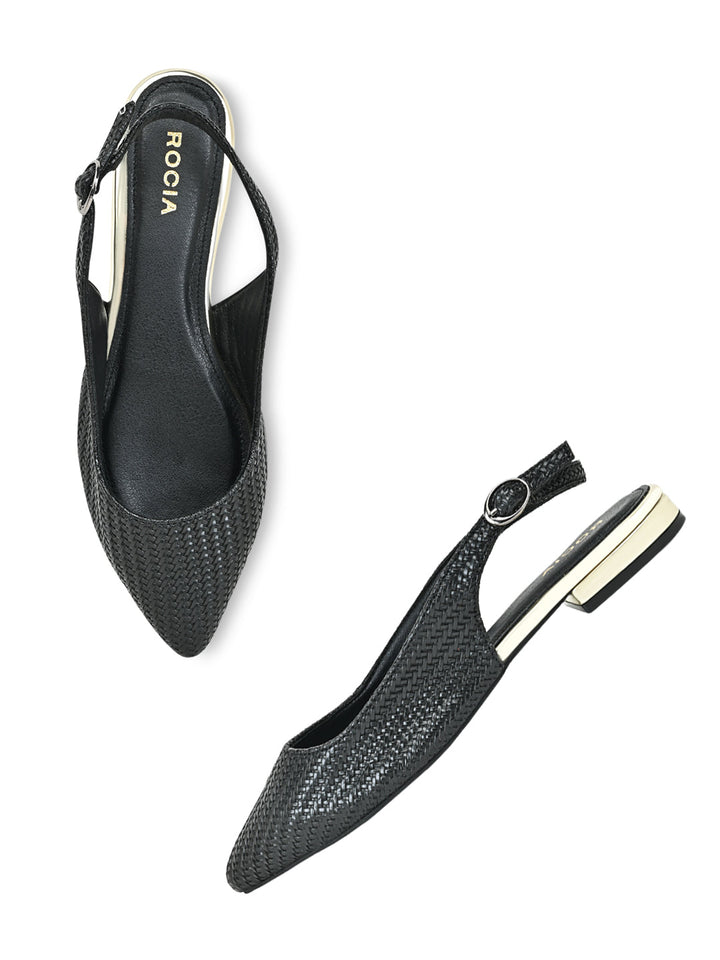Rocia By Regal Black Women Chatai Slingback