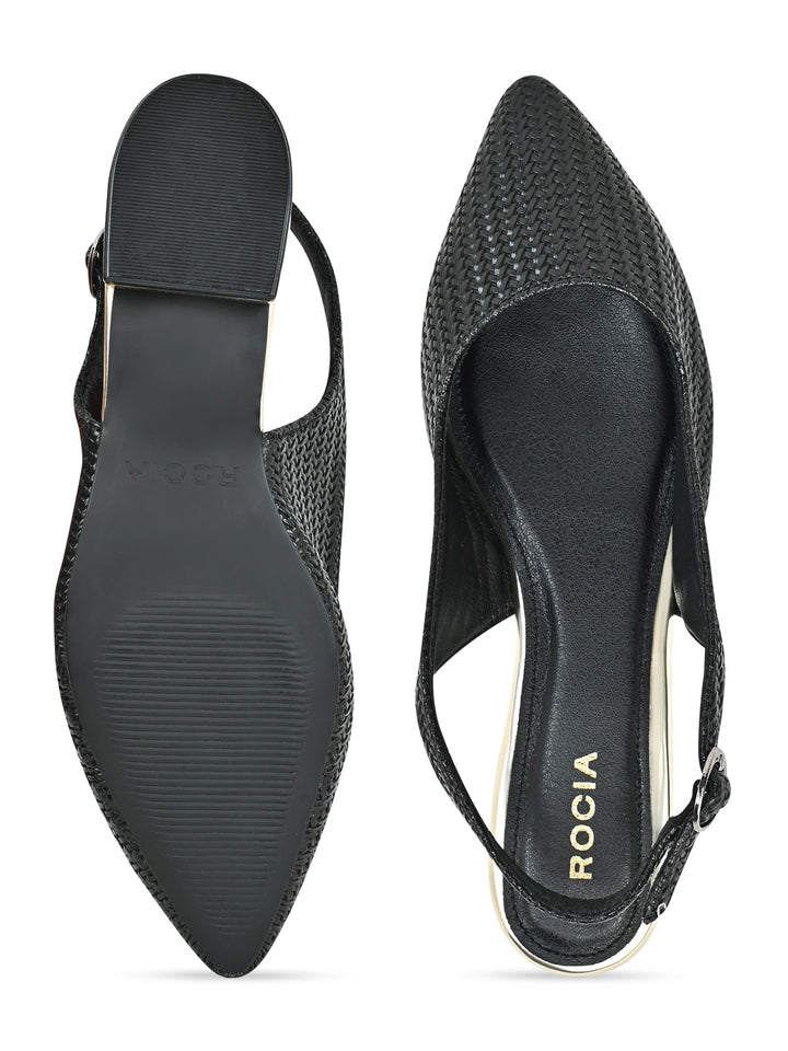 Rocia By Regal Black Women Chatai Slingback