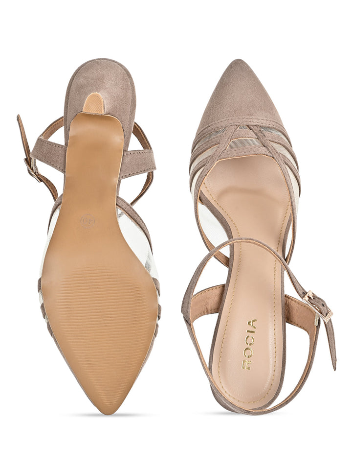 Rocia By Regal Beige Women Suede Pumps