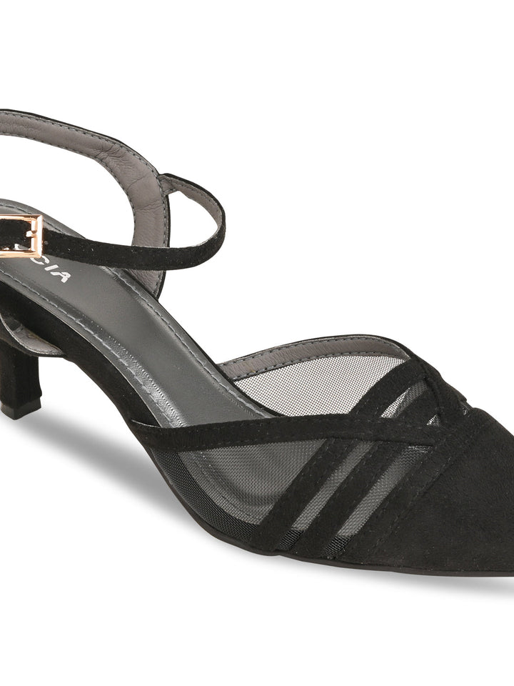 Rocia By Regal Black Women Suede Pumps