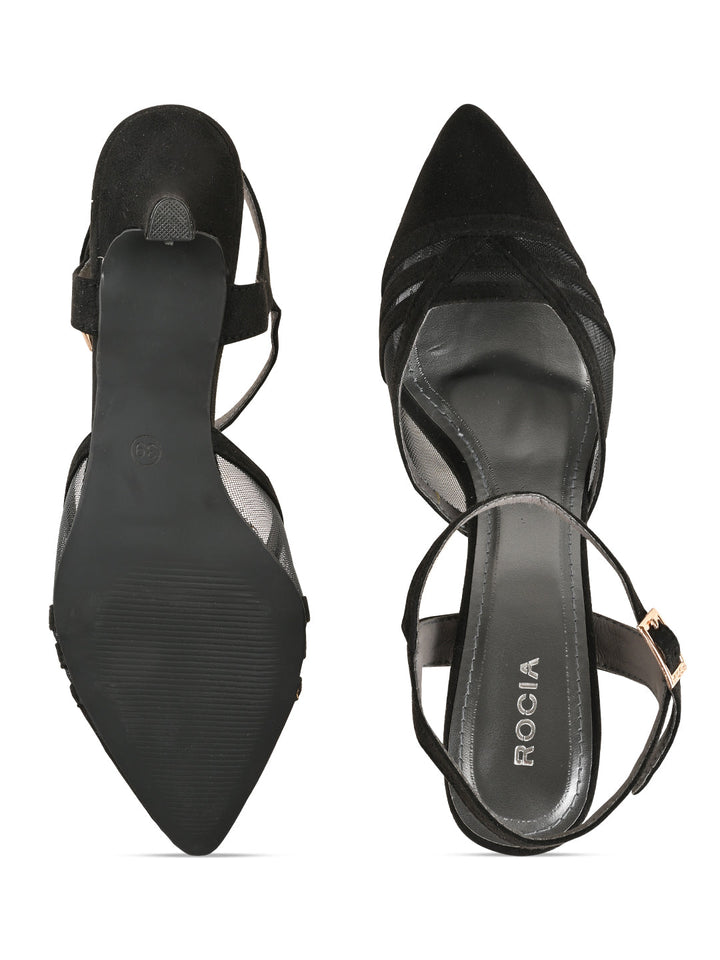 Rocia By Regal Black Women Suede Pumps