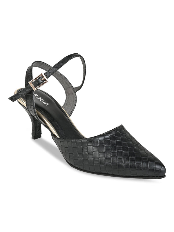 Rocia By Regal Black Women Woven Closed Toe Sandals