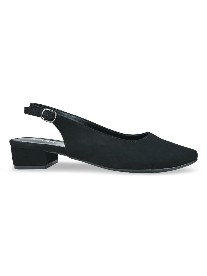 Rocia By Regal Black Women Sling Back Pumps