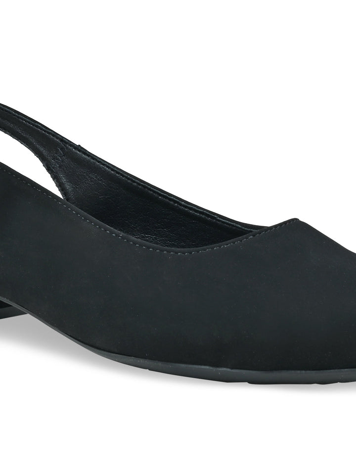 Rocia By Regal Black Women Sling Back Pumps
