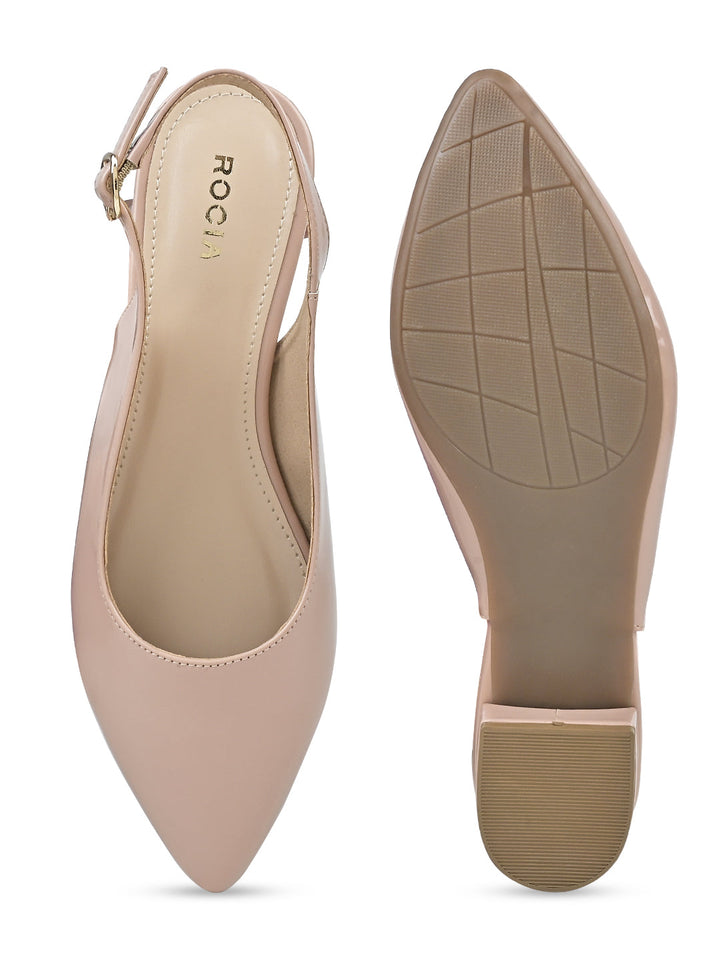Rocia By Regal Nude Women Sling Back Pumps