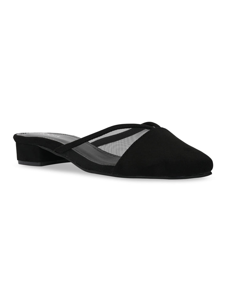 Rocia By Regal Black Women Block Heel Mules
