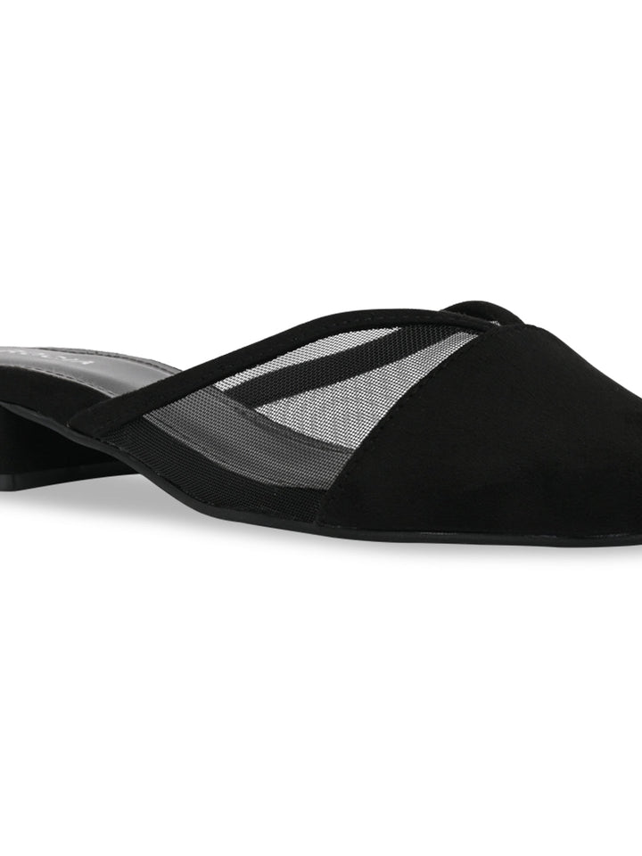 Rocia By Regal Black Women Block Heel Mules