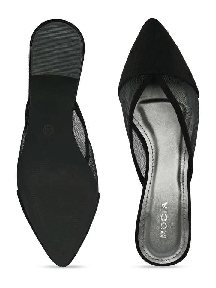 Rocia By Regal Black Women Block Heel Mules