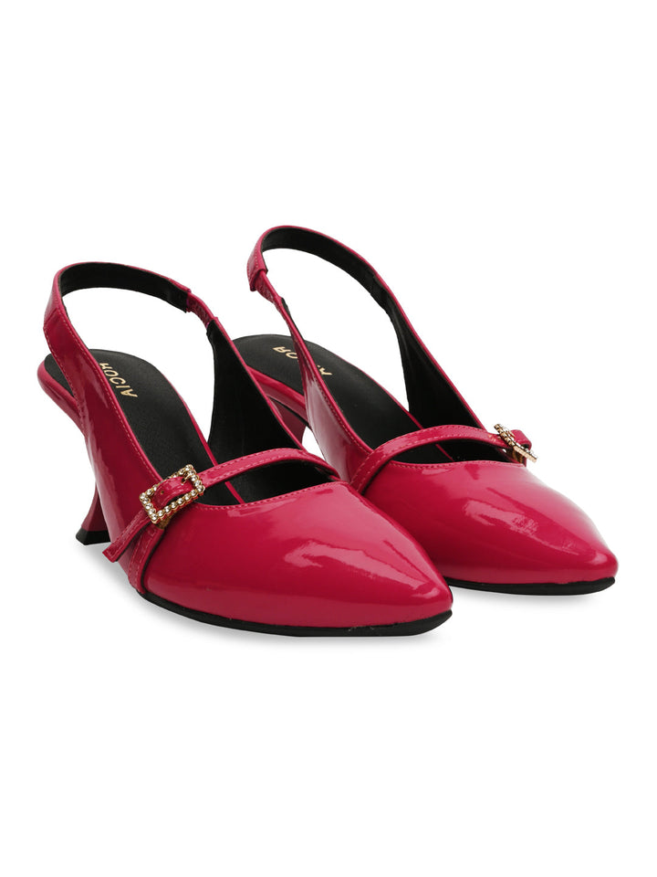 Rocia By Regal Pink Women High Heel Sling Back Pumps