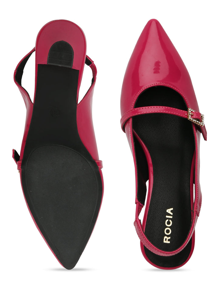 Rocia By Regal Pink Women High Heel Sling Back Pumps