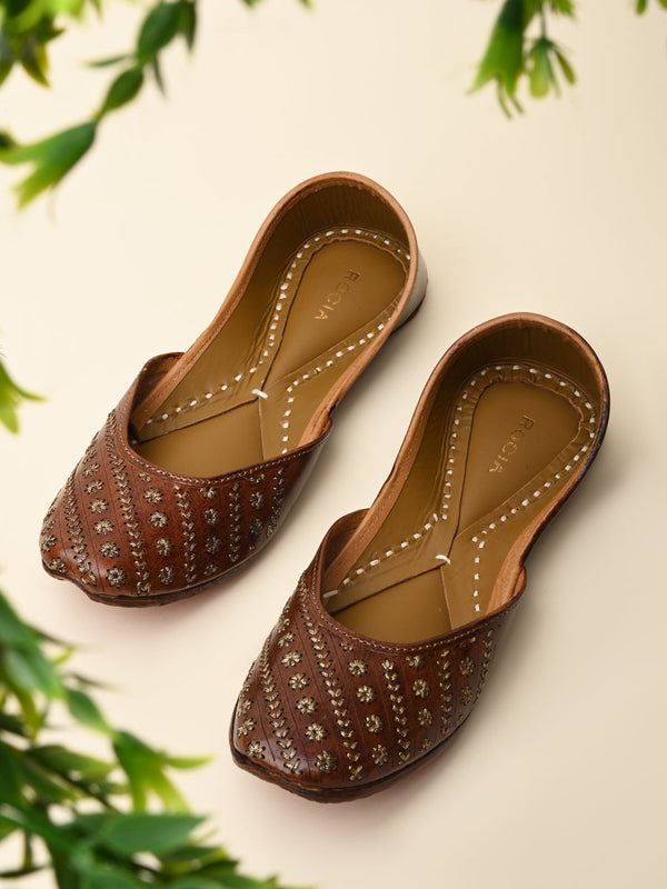 Rocia By Regal Brown Women Leather Jutties