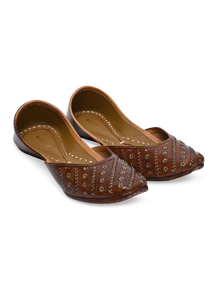 Rocia By Regal Brown Women Leather Jutties