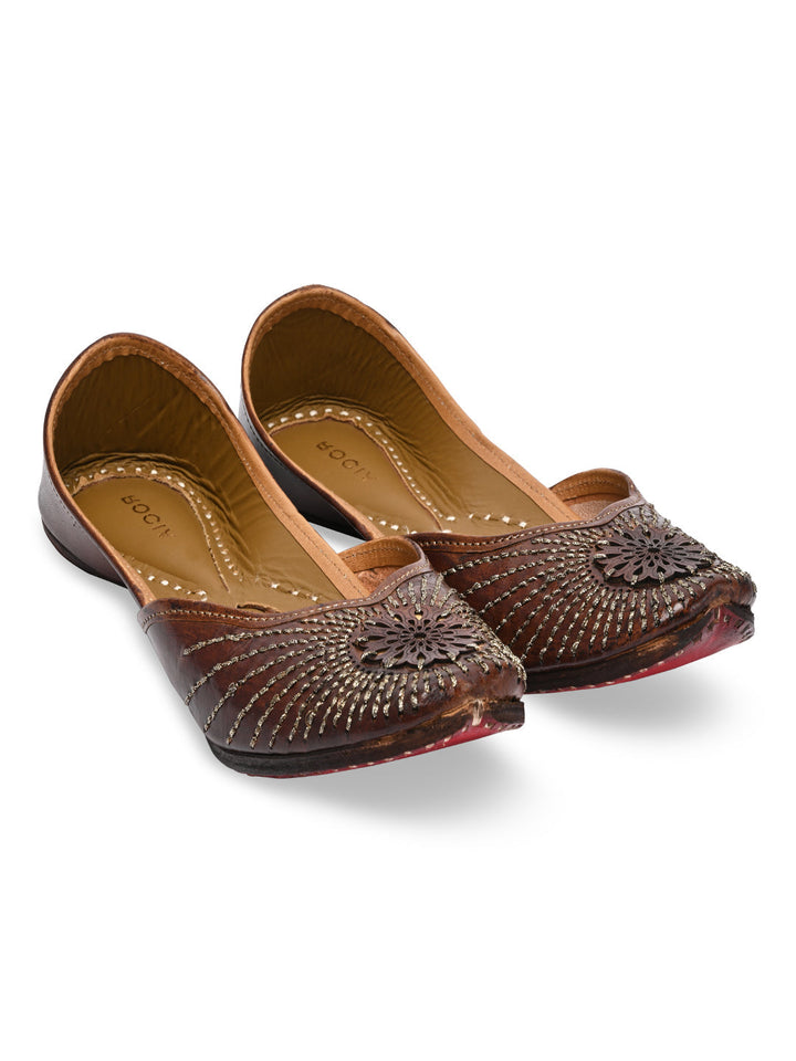 Rocia By Regal Brown Women Leather Jutties