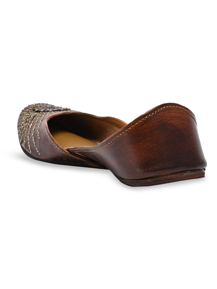 Rocia By Regal Brown Women Leather Jutties