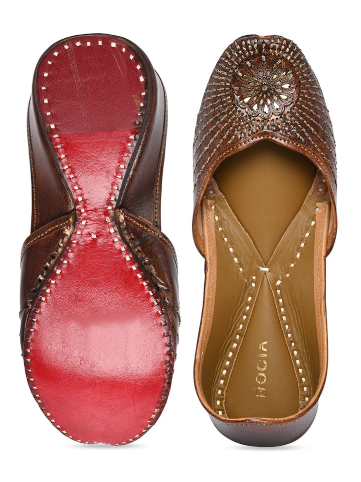 Rocia By Regal Brown Women Leather Jutties