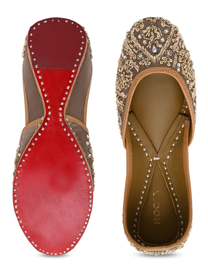 Rocia By Regal Nude Women Embroidered Mojris