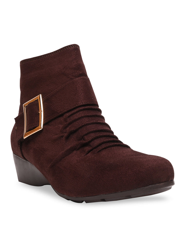 Rocia By Regal Brown Women Suede Ankle Length Boots
