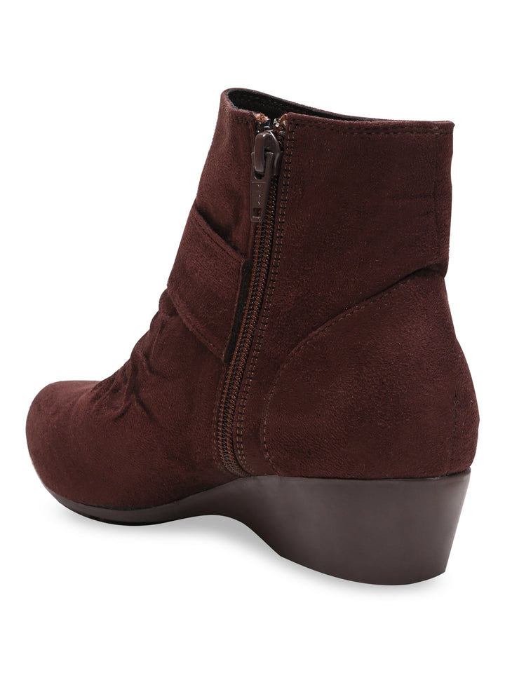 Rocia By Regal Brown Women Suede Ankle Length Boots