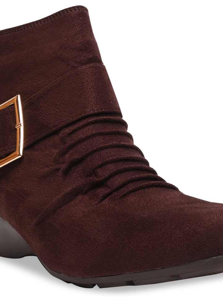 Rocia By Regal Brown Women Suede Ankle Length Boots