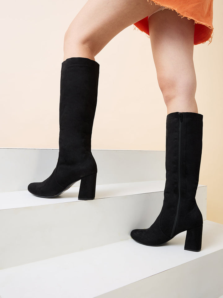 Rocia By Regal Black Women Knee Length Boots