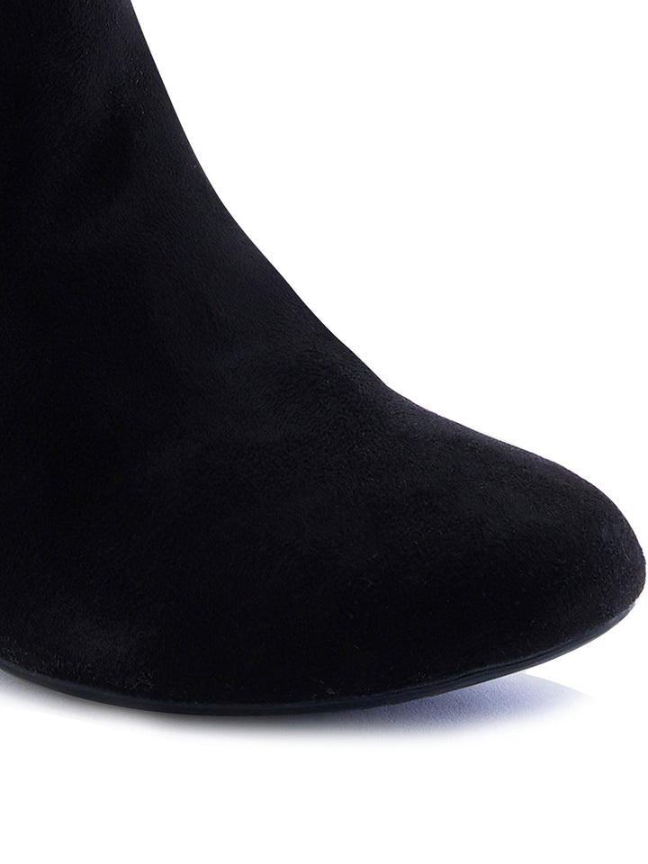 Rocia By Regal Black Women Knee Length Boots