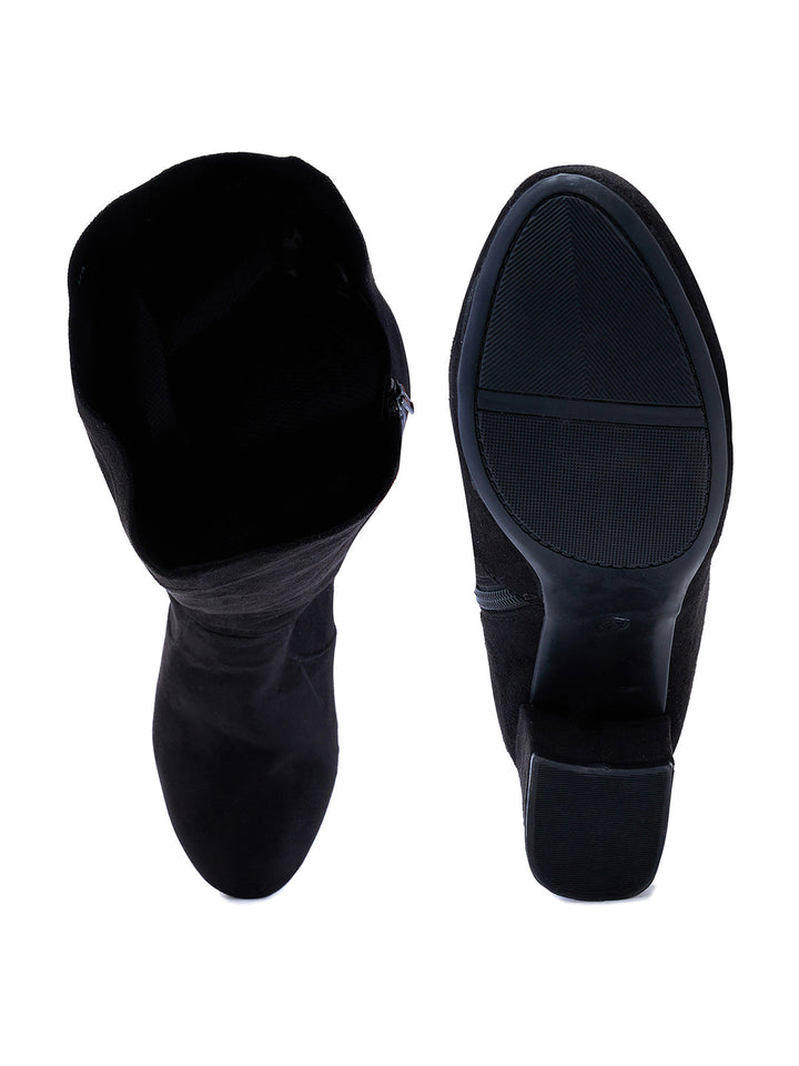 Rocia By Regal Black Women Knee Length Boots